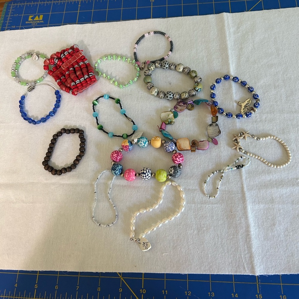 Lot 15 Beaded Bracelets